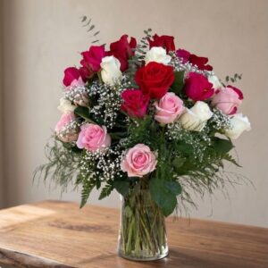 BELLA ROSA -2 DZ premium roses( in vase)